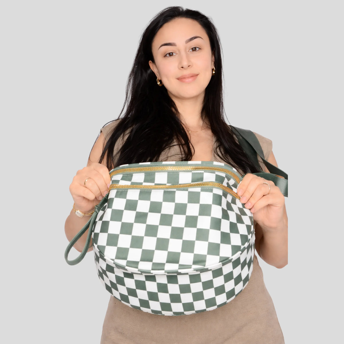 Kit Élégance Damier Vert Sapin - porté