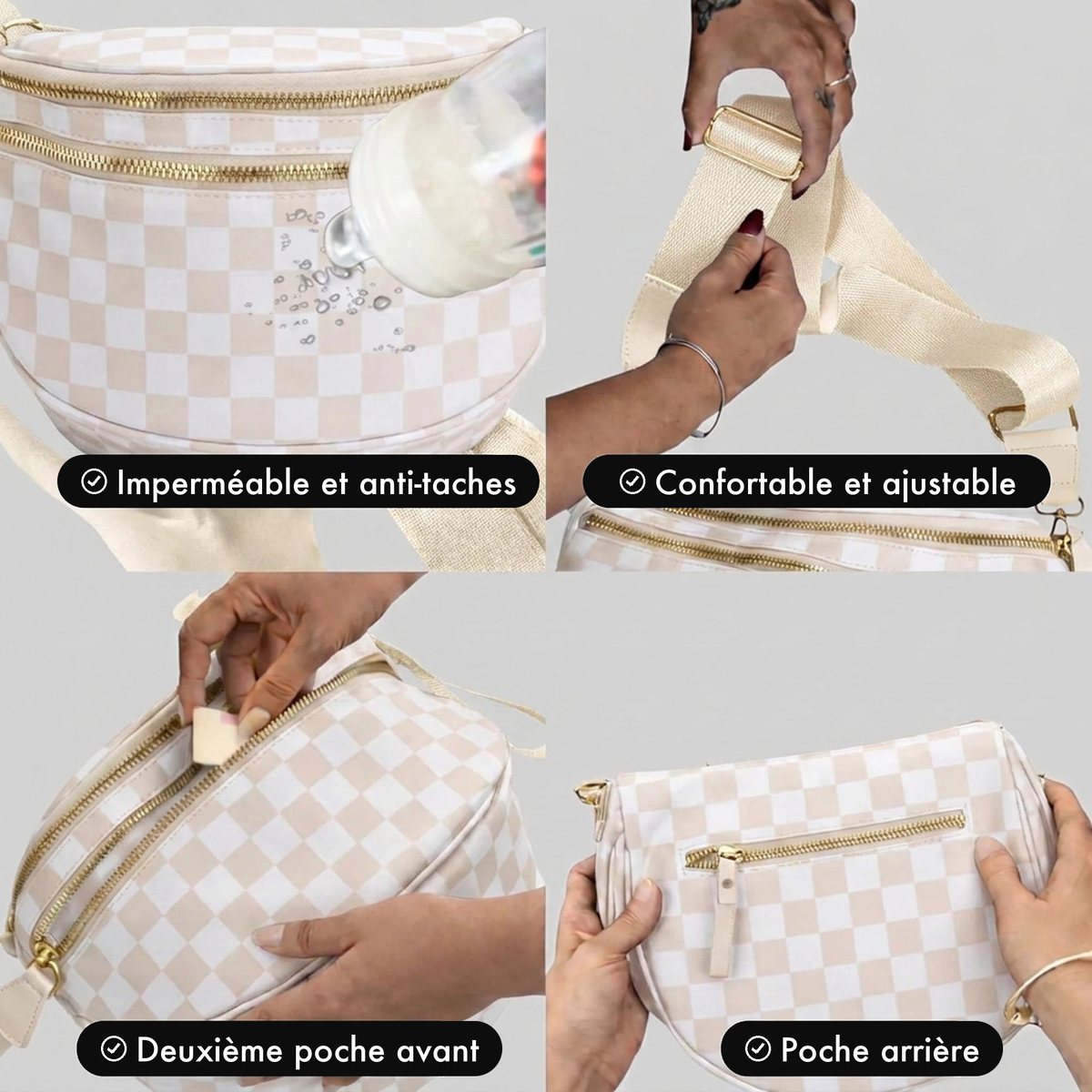 Kit Élégance Damier Beige - caractéristiques