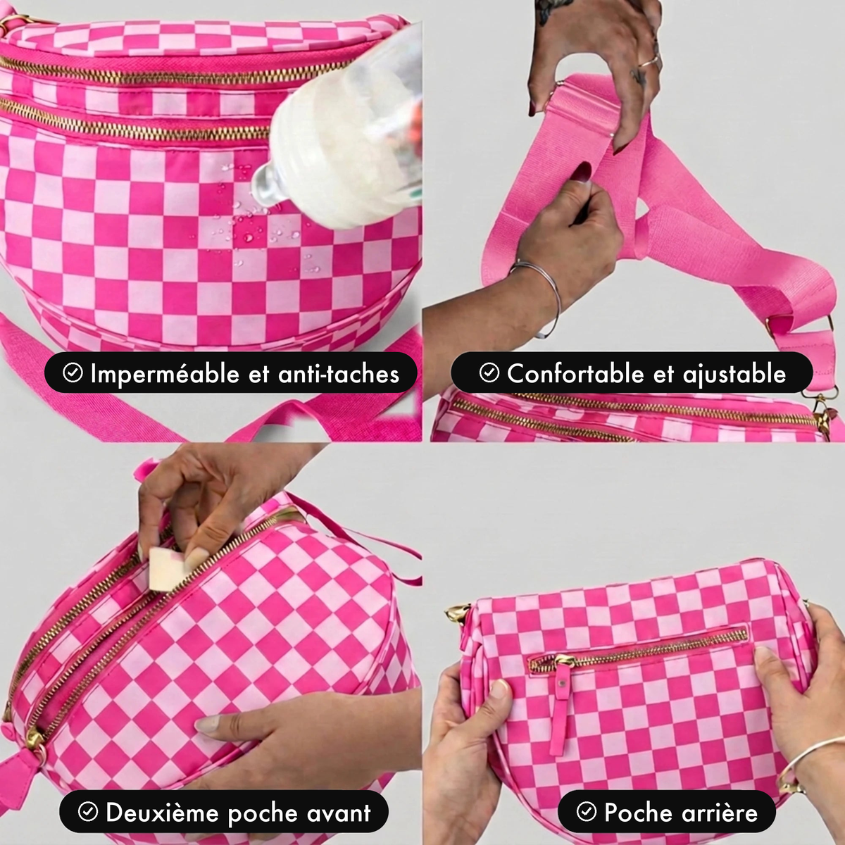 Kit Élégance Damier Rose - caractéristiques