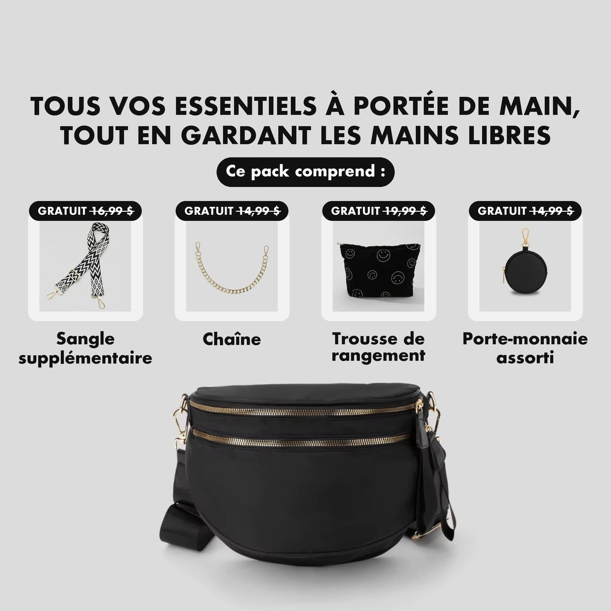 Kit Élégance Noir Intégral - cadeaux offerts