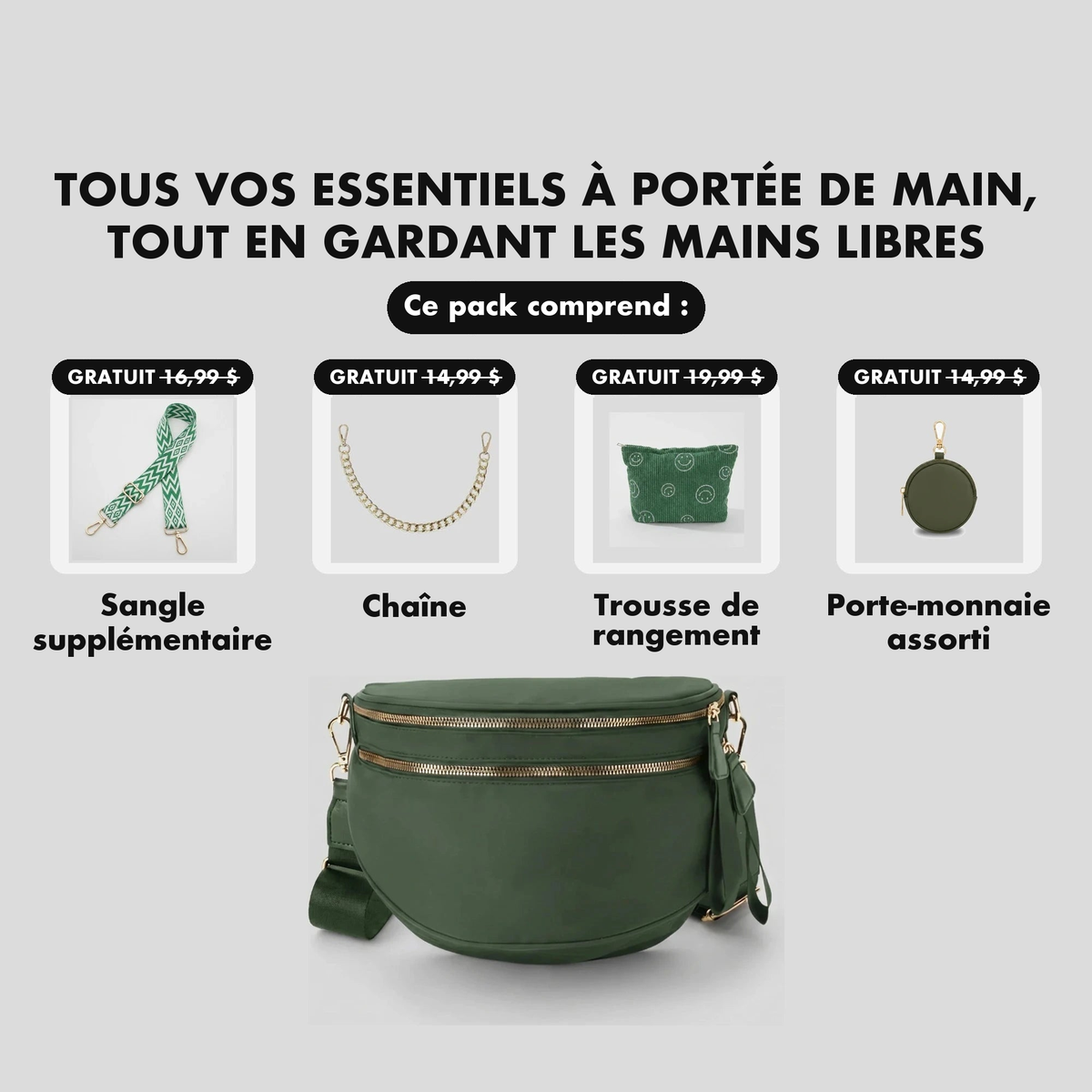 Kit Élégance Vert sauge - cadeaux offerts