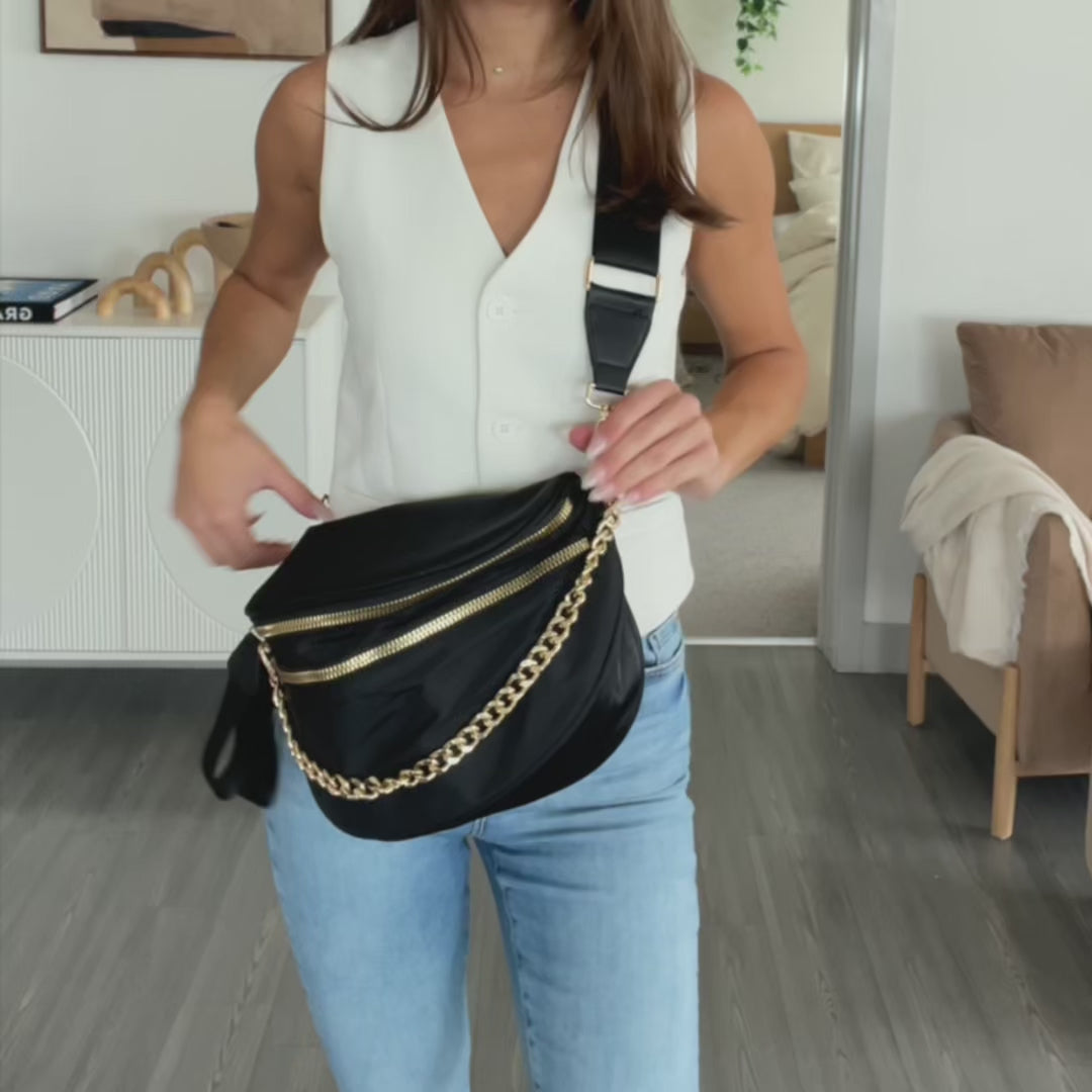 Kit Élégance Noir Intégral - sac et chaîne