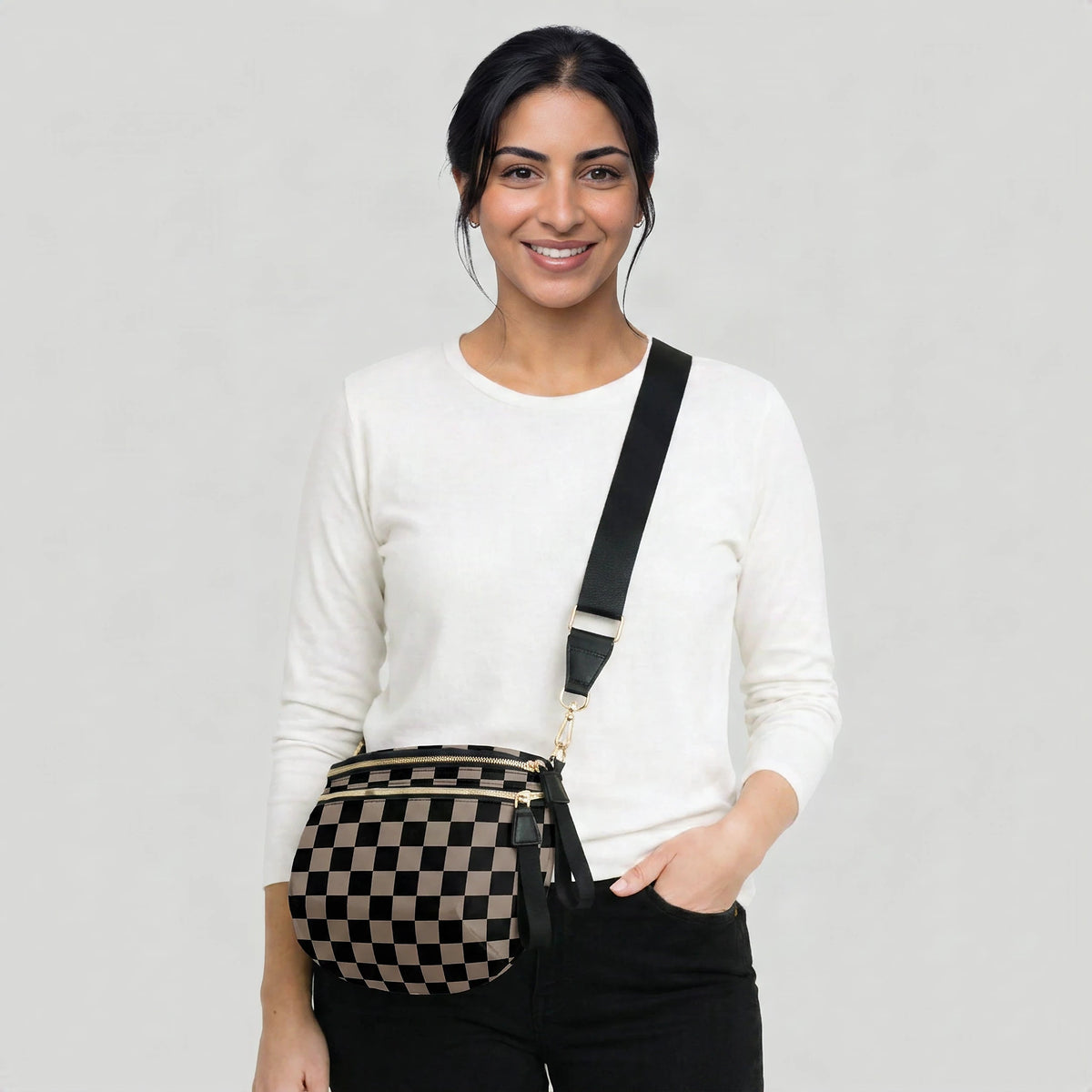 Kit Élégance Damier Moka - porté